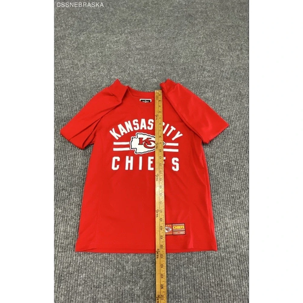 Kansas City Chiefs NFL Team Apparel Red Long Sleeve Shirt Youth 10-12